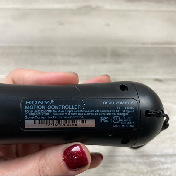 Genuine Sony Playstation Move Motion Controller Black CECH-ZCM1U Tested - Picture 8 of 9